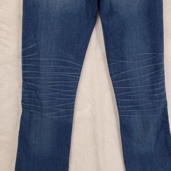 J Crew Point Sur Jeans Womens 27T Blue High Rise Flare Leg Distressed Denim - Picture 5 of 15